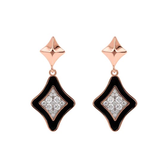 Earrings Bronzallure Woman in Metal Alloy WSBZ02209.BLK-CZ - WSBZ02209.BLK-CZ